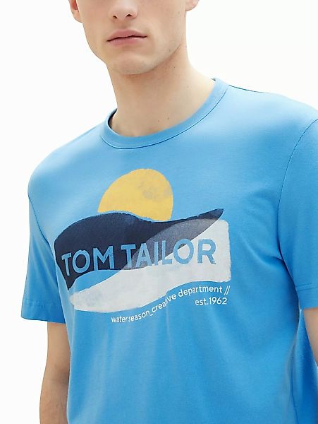 Tom Tailor Herren T-Shirt WATER SEASON - Regular Fit günstig online kaufen