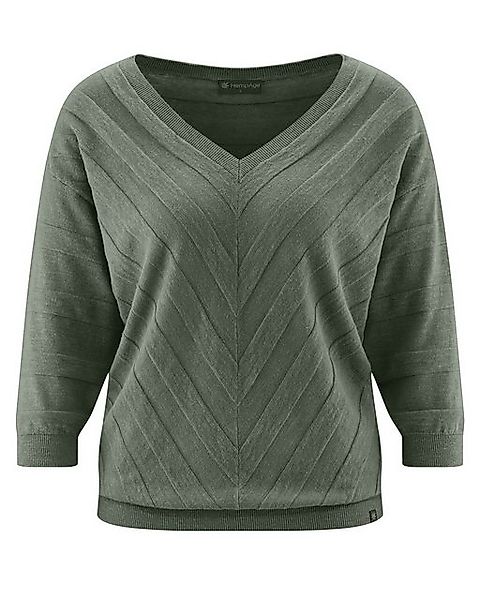 HempAge Strickpullover LZ351 sweater, diagonal stripes, slub yarn, knit günstig online kaufen
