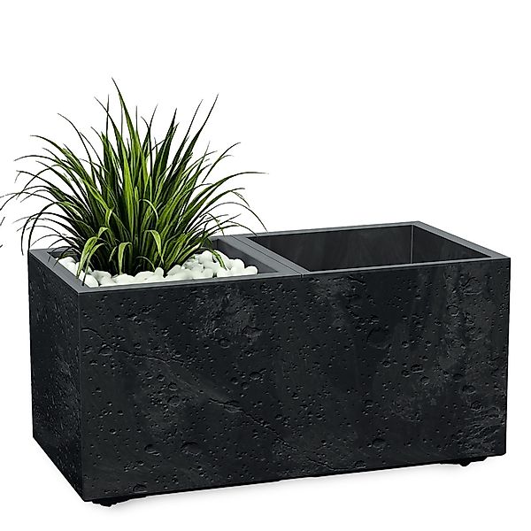 Spetebo Blumentopf Kunststoff Blumenkasten Beton Optik günstig online kaufen