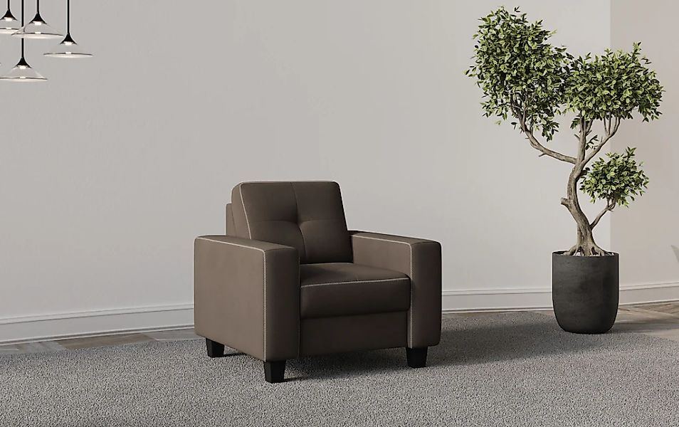 Places of Style Sessel "Varese", Kreuznaht in beige günstig online kaufen