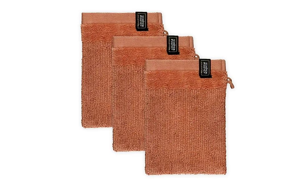 SCHÖNER WOHNEN Kollektion Waschhandschuh 3er-Set   ¦ rot ¦ Maße (cm): B: 16 günstig online kaufen