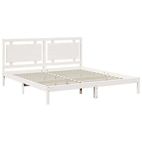 vidaXL Massivholzbett Extra Lang ohne Matratze Weiß 200x220 cm 3309208 günstig online kaufen