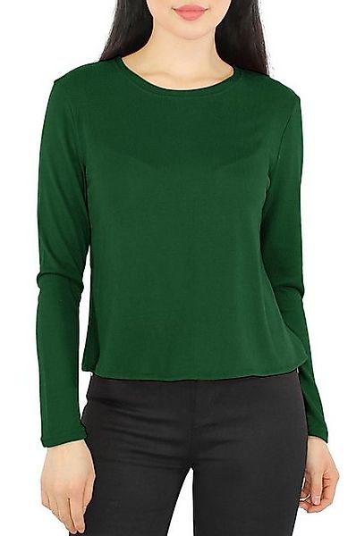 dy_mode Langarmshirt Damen Rundhals Shirt – Stilvolles Langarmshirt in Basi günstig online kaufen