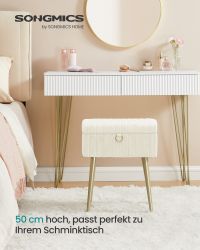 SONGMICS Sitzhocker, Schminktisch-Stuhl, Hocker mit Stauraum, günstig online kaufen
