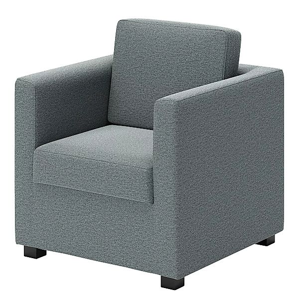 home24 loftscape Sessel Deven IX Blaugrau Webstoff 74x83x74 cm (BxHxT) günstig online kaufen