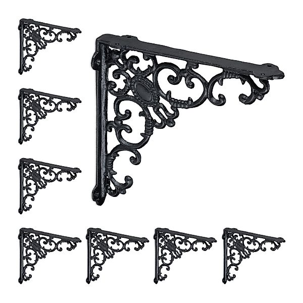 relaxdays Wandregalhalter 8 x Regalwinkel antik günstig online kaufen