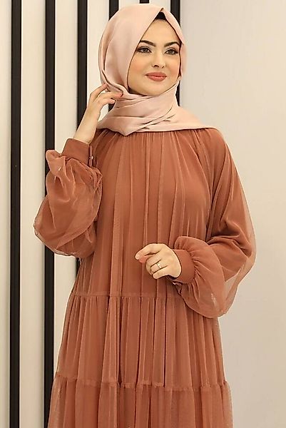 Modavitrini Tüllkleid Relax Abaya Abiye Damen Abendkleid Hijab Kleid Modest günstig online kaufen