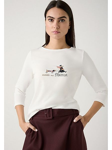 MORE&MORE 3/4-Arm-Shirt elastisches 3/4 Arm Shirt mit Frontprint günstig online kaufen