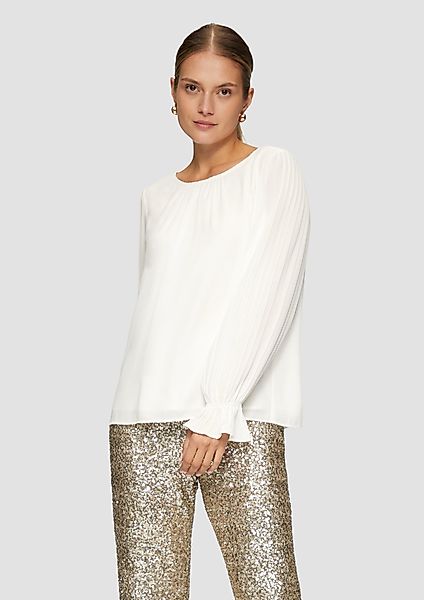 s.Oliver BLACK LABEL Langarmbluse Viskosebluse mit günstig online kaufen
