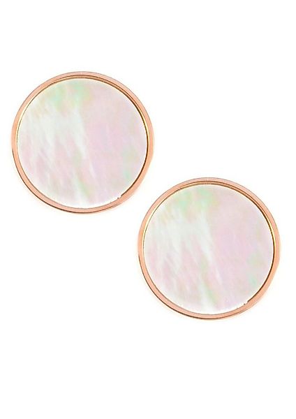 Hey Happiness Paar Ohrstecker Kreis Muschelschale, Runde Edelstahl Ohrringe günstig online kaufen