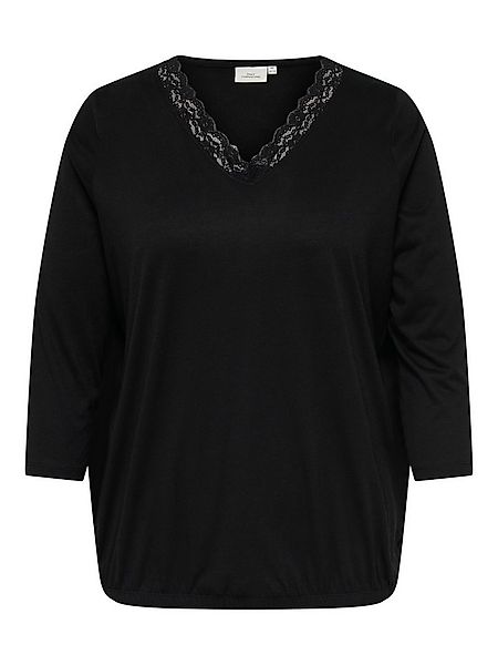 ONLY CARMAKOMA Langarmshirt CARJULIA LACE V-NECK 3/4 TOP JRS günstig online kaufen