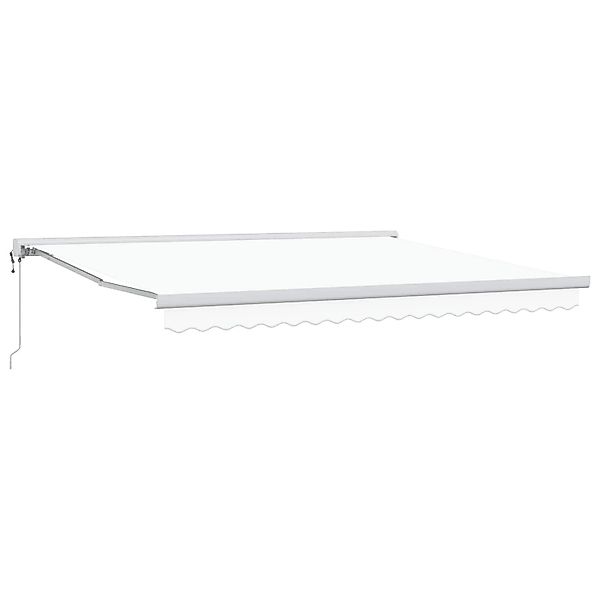vidaXL Einziehbare Markise Weiß 400 x 300 cm Stoff und Metall 3330635 günstig online kaufen