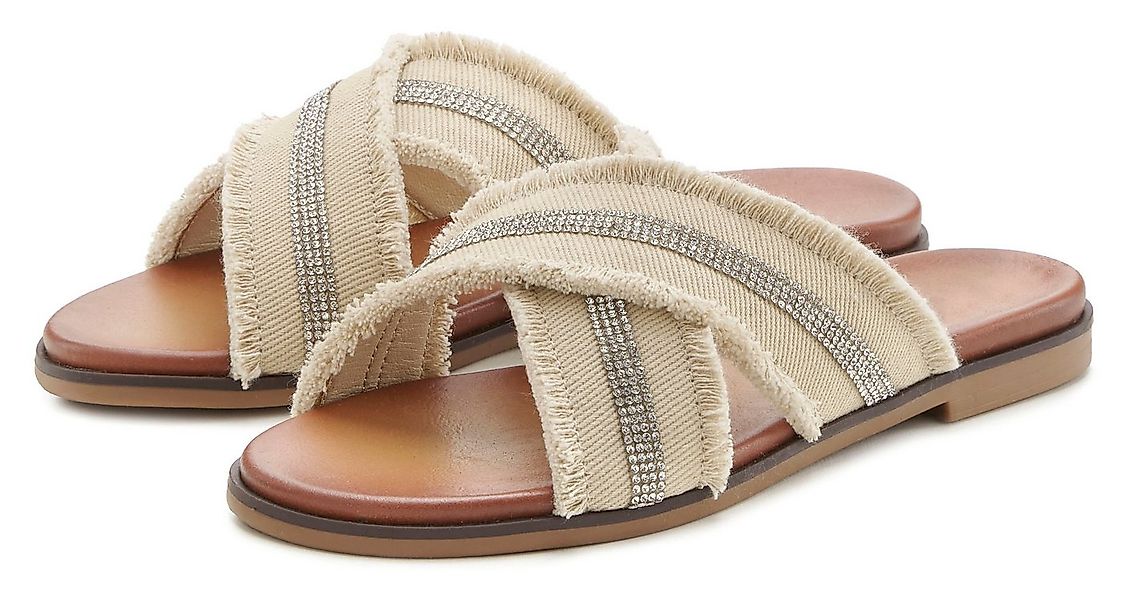 Vivance Mule, Sandale, Sommerschuh Pantolette mit dezenten Strasssteinchen günstig online kaufen