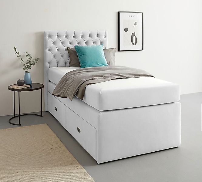 Home affaire Bett "Boxbett Alvi mit Schubladen, Taschen-Federkernmatratze" günstig online kaufen