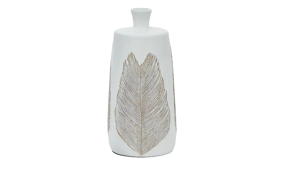 HOME STORY Vase   ¦ weiß ¦ Polyresin (Kunstharz) ¦ Maße (cm): H: 37  Ø: 18 günstig online kaufen