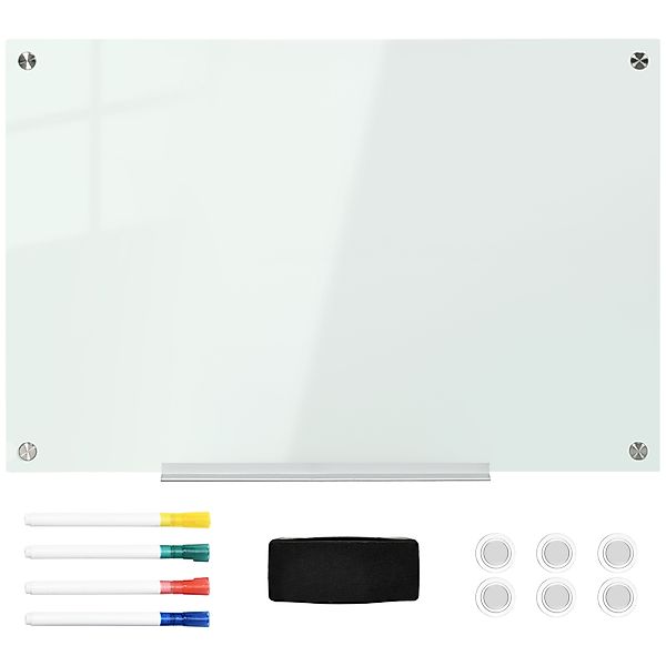 Vinsetto Whiteboard Magnettafel 90x60cm mit 4 Stiften 6 Magneten 1 Schwamm günstig online kaufen