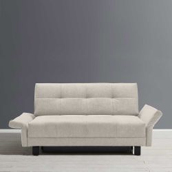 Sofabett in modernem Design abklappbaren Armlehnen günstig online kaufen
