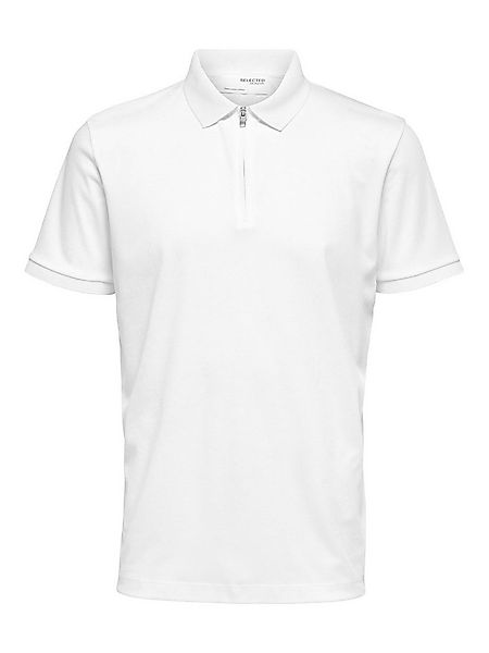 SELECTED HOMME Poloshirt - kurzarm Polo Shirt mit Reißverschluss - SLHFAVE günstig online kaufen
