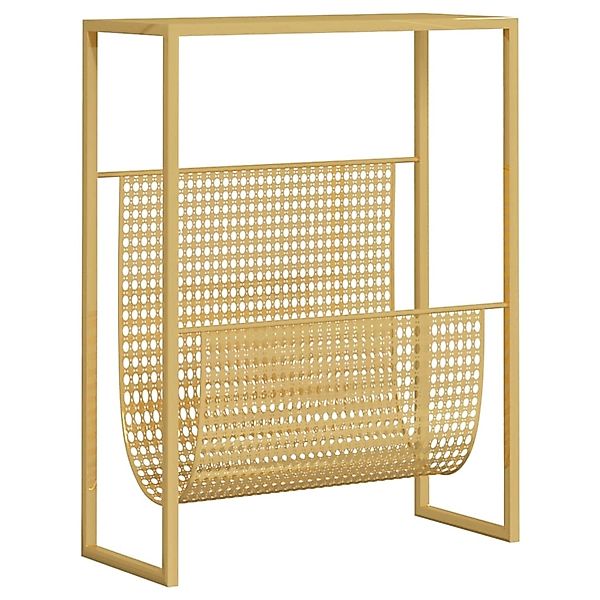 vidaXL Zeitungsständer Zeitschriftenständer Golden 35x15x45 cm günstig online kaufen