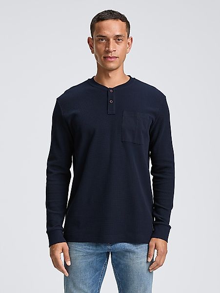 TOM TAILOR Langarmshirt T-Shirt Ripp Henley günstig online kaufen