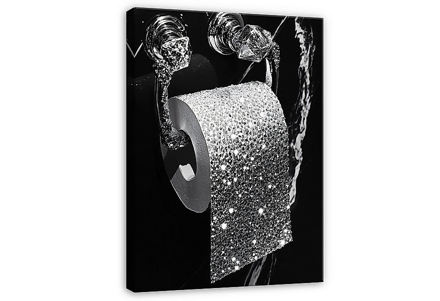 Wallarena Leinwandbild Bilder WC Toilettenpapier Badezimmer Modern Wandbild günstig online kaufen