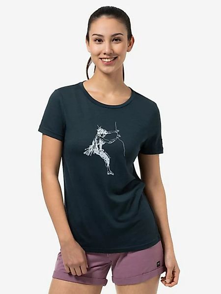 SUPER.NATURAL T-Shirt für Damen, Merino FINGERS MATTER Kletter Motiv, aktiv günstig online kaufen