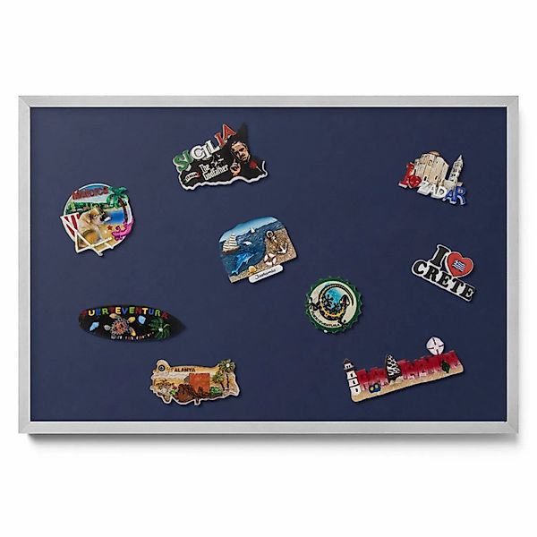 Tulup Magnettafel Magnetboard Gerahmt für Urlaubsmagnete Farbe Dunkelmarine günstig online kaufen