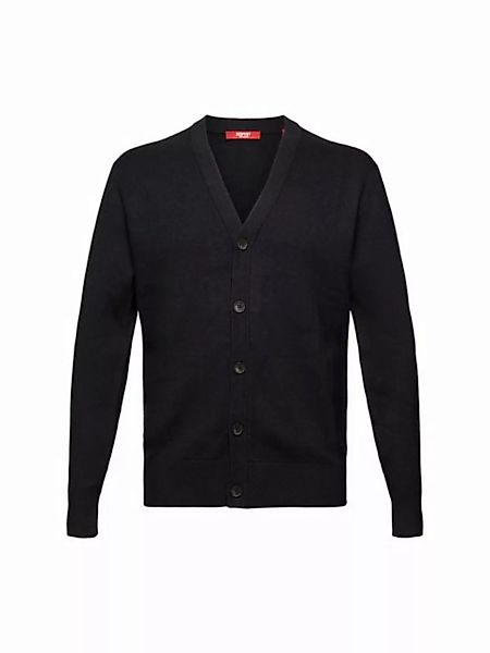 Esprit Collection Strickjacke Wollmix-Cardigan mit V-Ausschnitt (1-tlg) günstig online kaufen