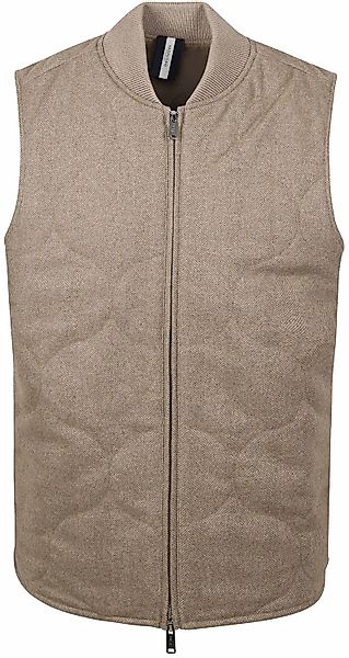 Profuomo Herringbone Weste Sand - Größe 50 günstig online kaufen