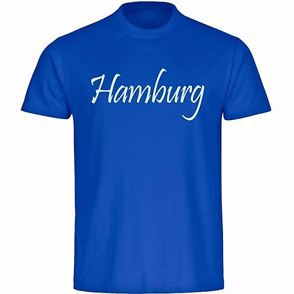 multifanshop T-Shirt Herren Hamburg - Schriftzug - Männer günstig online kaufen