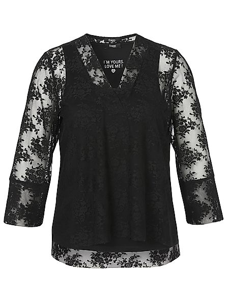 FRAPP V-Shirt in feiner Mesh-Optik günstig online kaufen