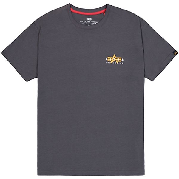 Alpha Industries  T-Shirt Puff Print Logo Backprint T-Shirt - vintage grey günstig online kaufen