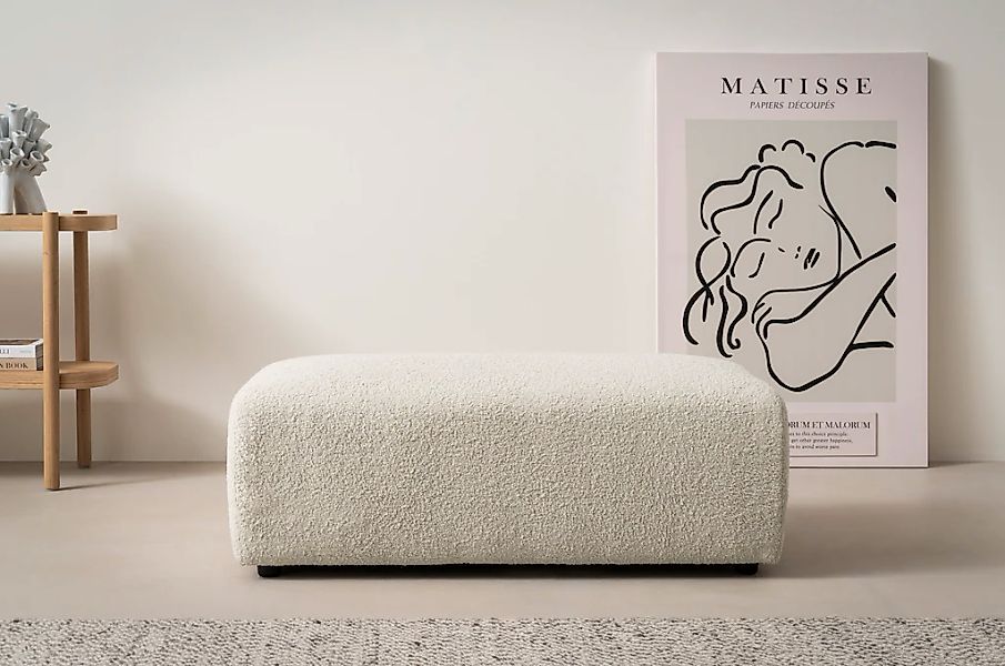 Home affaire Hocker "BAKELS, Polsterhocker in Cord oder Boucle-Stoff" zur S günstig online kaufen