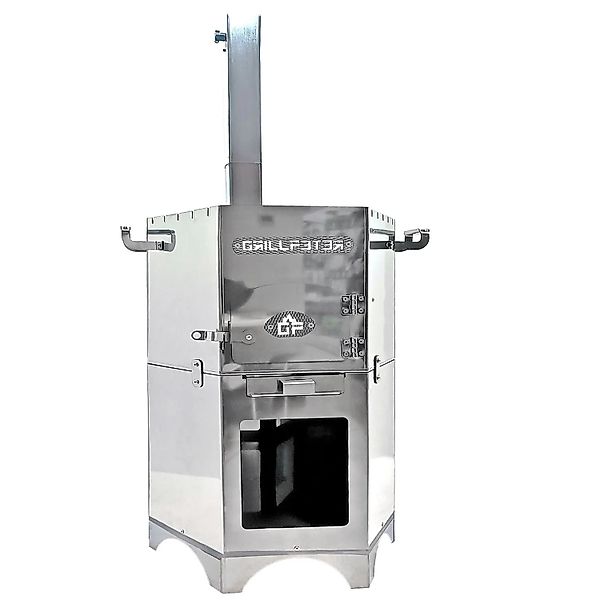 Grillpeter Feuerofen Batyr Ofen Edelstahl 2mm mit Rauchrohr günstig online kaufen