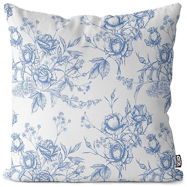 VOID Kissenbezug, (1 Stück), Rosen Blau günstig online kaufen