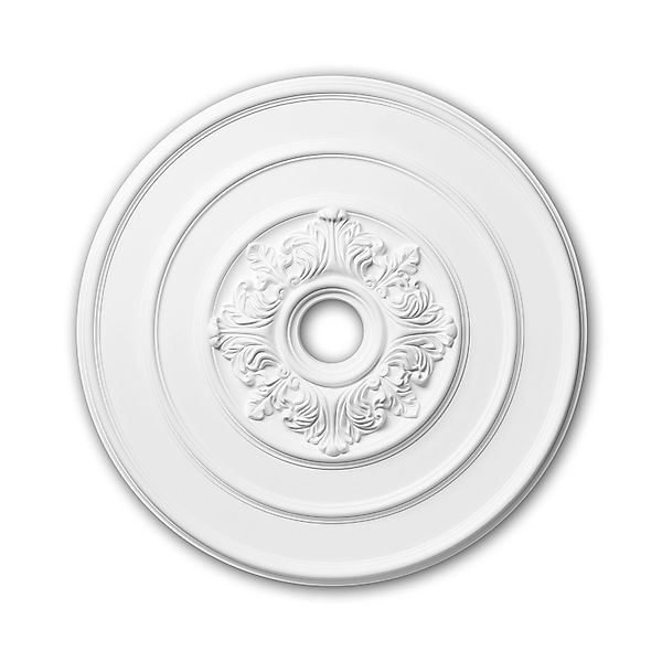 PROFHOME 156005 RoSette aus Polyurethan DeckenroSette Zierelement 65,6 cm 6 günstig online kaufen