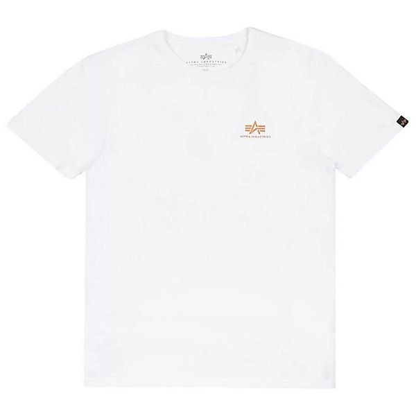 Alpha Industries Basic Small Logo Neon Print Kurzärmeliges T-shirt XL White günstig online kaufen