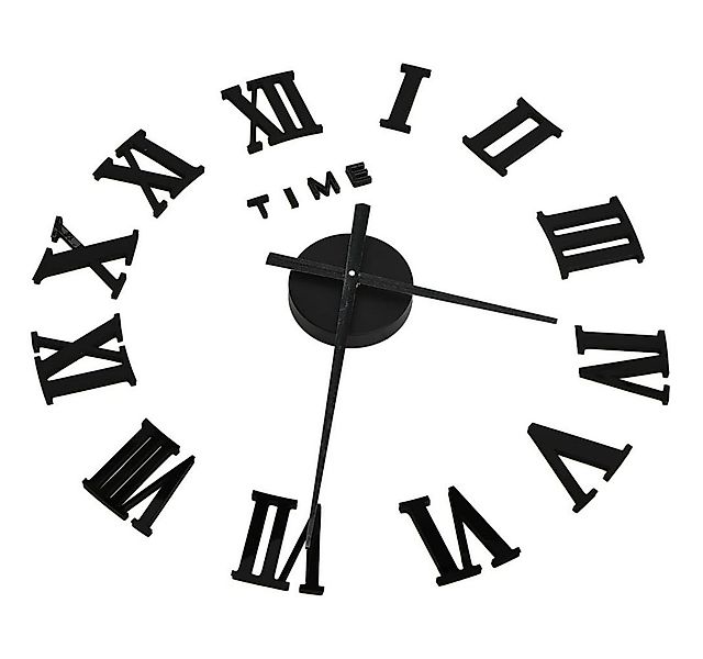 tinkaro Uhr 3D-Wanduhr SENOL Ethylen-Vinylacetat XXL-Schwarz günstig online kaufen