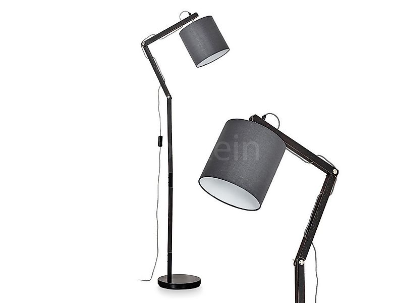 hofstein Stehlampe »Tercimonte« moderne Stehlampe aus Metall/Holz/Stoff in günstig online kaufen