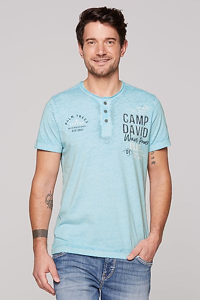 CAMP DAVID Henleyshirt, mit Rollsaum am Ausschnitt günstig online kaufen