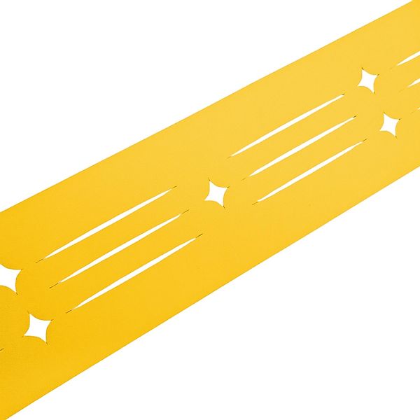zaunzu Sichtschutz Dekor Starline mit Lasermuster für Doppelstabzaun Gelb 2 günstig online kaufen