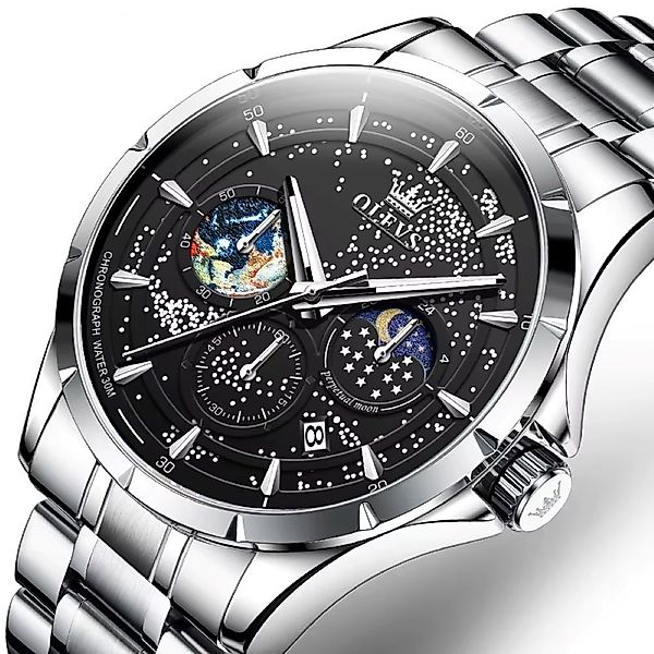 OLEVS Quarzuhr OLEVS Luxus Herrenuhr Chronograph günstig online kaufen