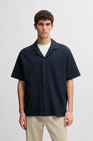 BOSS ORANGE Kurzarmshirt Pe_waffleshirt mit Ton-in-Ton Logo günstig online kaufen