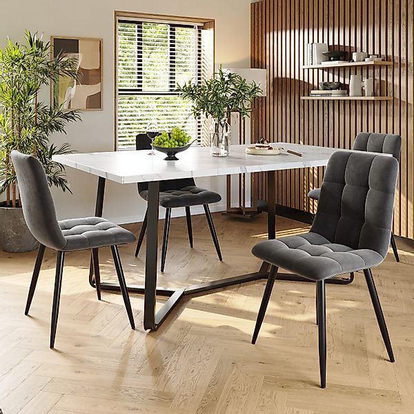 MODFU Essgruppe Moderner Küchentisch Set,Essgruppe, (Modernes günstig online kaufen