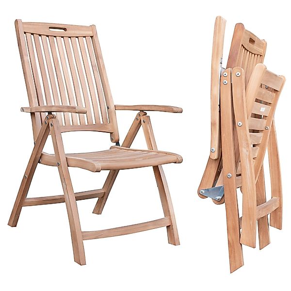 osoltus Gartenstuhl Teak Klappsessel Hochlehner Teakholz günstig online kaufen