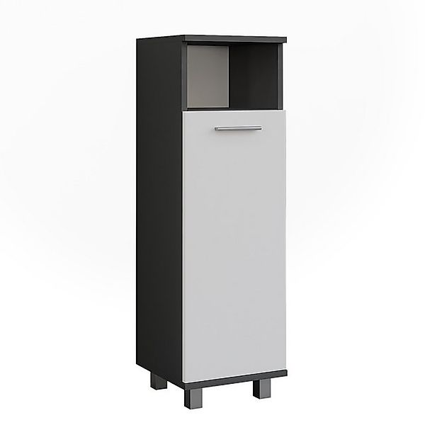 Vicco Midischrank Ilias, Anthrazit/Weiß, 30.2 x 95 cm mit Tür günstig online kaufen
