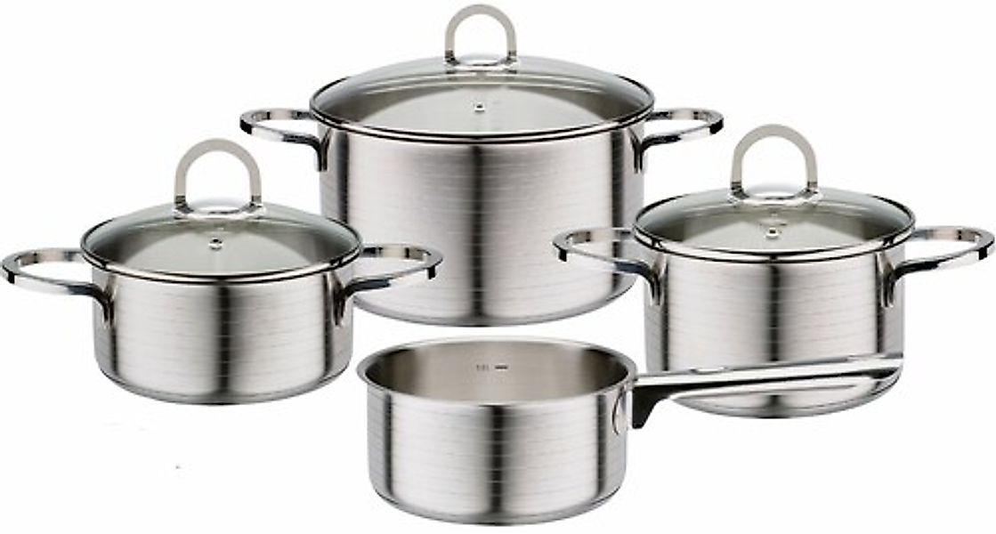 GSW Topf-Set »Rocca« Set, je 1 Fleischtopf Ø 16/20/24 cm, 1x Stieltopf Ø 16 günstig online kaufen