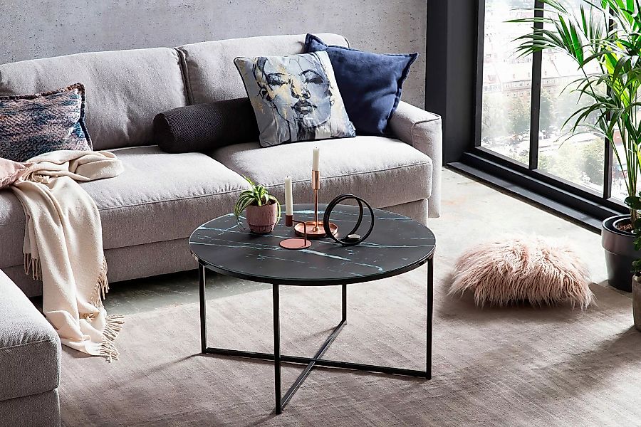 SalesFever Couchtisch, Elegantes Design mit Marmoroptik-Tischplatte günstig online kaufen