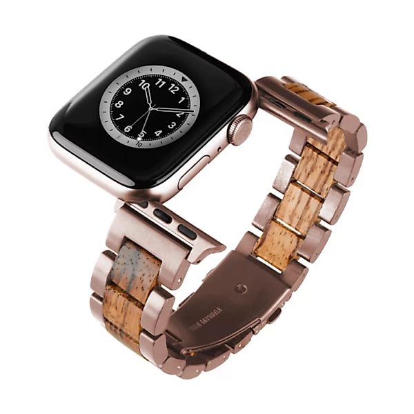 Laimer Smartwatch Uhrband Havanna - Zebranoholz - Kompatibel Mit Apple Watc günstig online kaufen