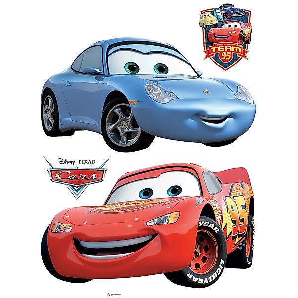 Disney Wandtattoo Cars Blau und Rot 65 x 85 cm 600178 günstig online kaufen